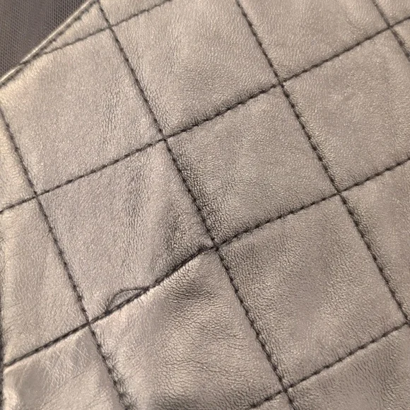 Blanc Noir Quilted Leather Mesh Moto Jacket * Runs Small* - Picture 12 of 12